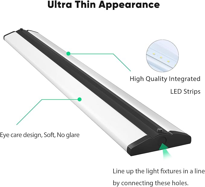 FAITHSAIL 4FT LED Wraparound Light Fixture Ceiling Mount, Ultra Slim 50W LED Garage Light Flush Mount, 4000K Neutral White, 5500 Lumens Office Light, Fluorescent Fixtures Replacement, 2 Pack