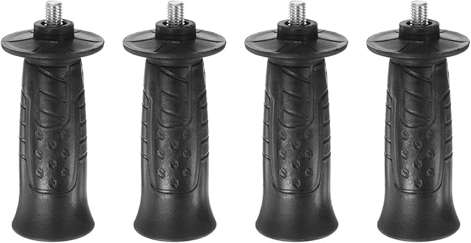 HARFINGTON 4pcs Angle Grinder Side Handle 8mm Thread 102mm Length Plastic Non-Slip Angle Grinder Handle Replacement Auxiliary Sander Handle Tool