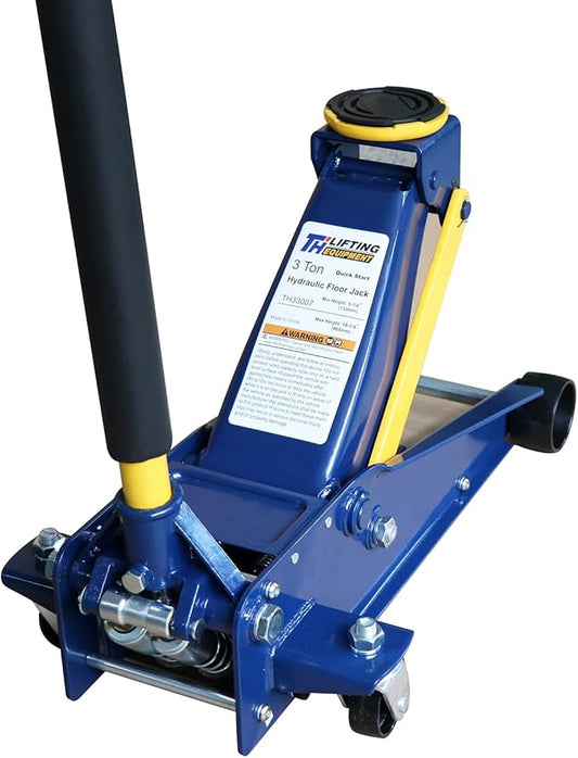 Floor Jack,Heavy Duty 3 Ton Floor Jack,Low Profile Hydraulic Jack, Steel Service Jack Quick Rise with Double Pump Quick Lift