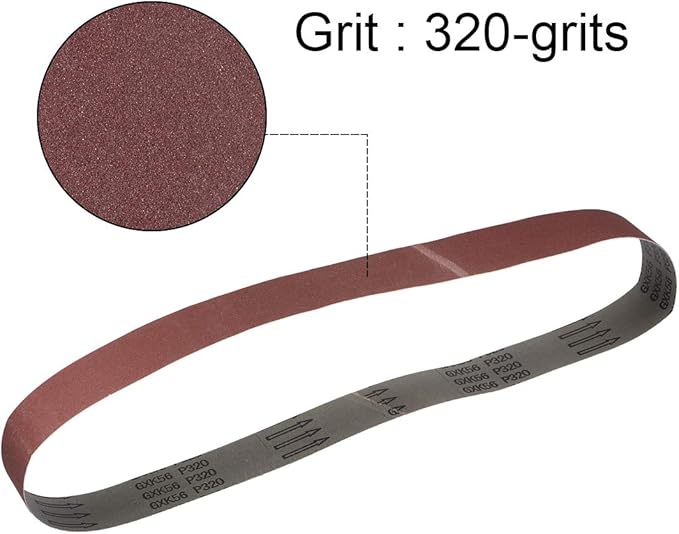 uxcell 2 x 48 Inch Sanding Belt 320 Grit Sand Belts for Belt Sander 3pcs