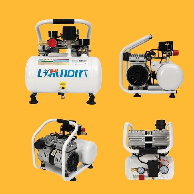 Ultra Quiet Air Compressor Portable, 60 dB, Silent And Electric Air Compressor For Car and Bike Tires, Nail Gun, And Pneumatic Tools, Garage, Shop, Or Mechanic Accessories, 115V