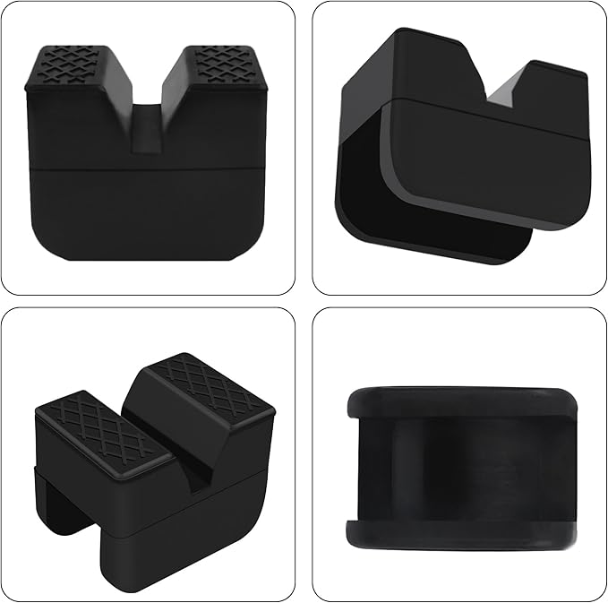 3 Ton Car Jack Stand Pads,Slotted Rubber Pinch Weld Jack Adapter for Protecting Car Chassis,Universal Car Accessories Car Jack Pad for Most Car,Truck,SUV,RV,Van (4PCS)
