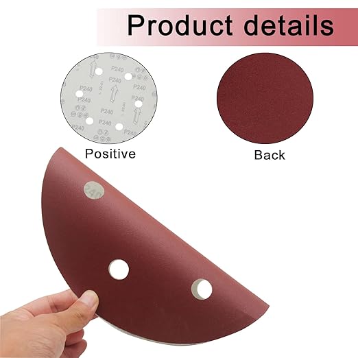 20 Pack 9 Inch 6 Hole 100 Grit Hook-and-Loop Sanding Discs - Aluminum Oxide Sander Disc Grinding Abrasive Sandpaper for ‎9" Powe Drywall Sander.