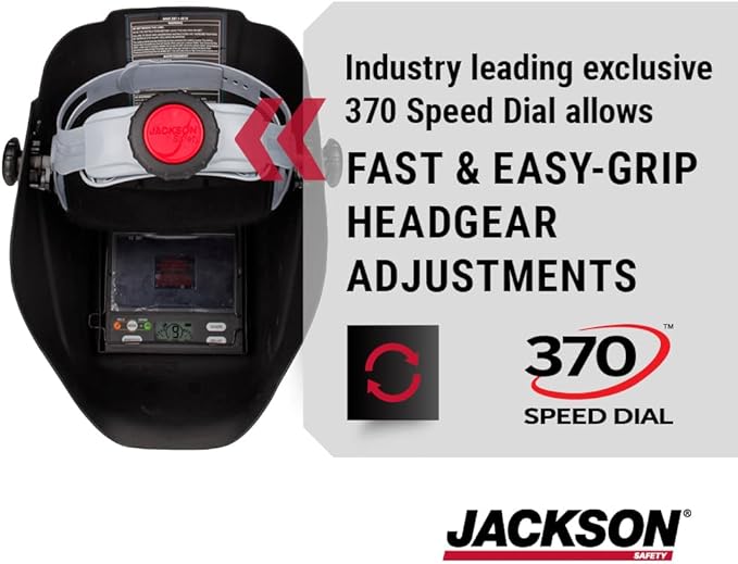 Jackson Safety HLX 100 Welding Hood - Ultra Lightweight Auto Darkening Welding Helmet with Insight Digital Variable ADF - ANSI Z87.1