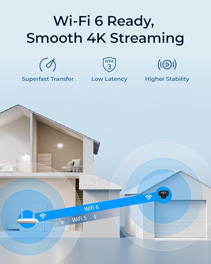 REOLINK Argus 4 Pro Black, 4K Solar Security Cameras Wireless Outdoor, ColorX Night Vision for Home Security, 180° No Blindspots, 5G/2.4GHz WiFi 6, AI Detection, No Monthly Fee, Home Hub Compatible