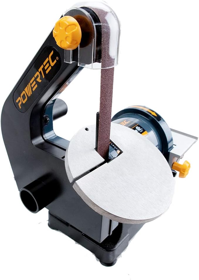 POWERTEC BD1502 Belt Disc Sander for Woodworking | 1 in. x 30 in. Belt Sander with 5 in. Sanding Disc