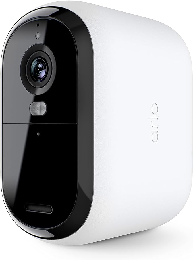 Arlo Essential XL Security Camera 2K | Indoor - Outdoor | 2nd Gen | 4X Longer Battery | Wire-Free with Spotlight, 2-Way Audio, Color Night Vision, Live Stream, Motion Activation, Notifications-White