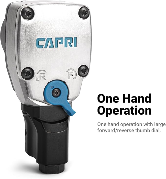 Capri Tools 1/2 in. Palm Air Impact Wrench, 400 ft. lbs.