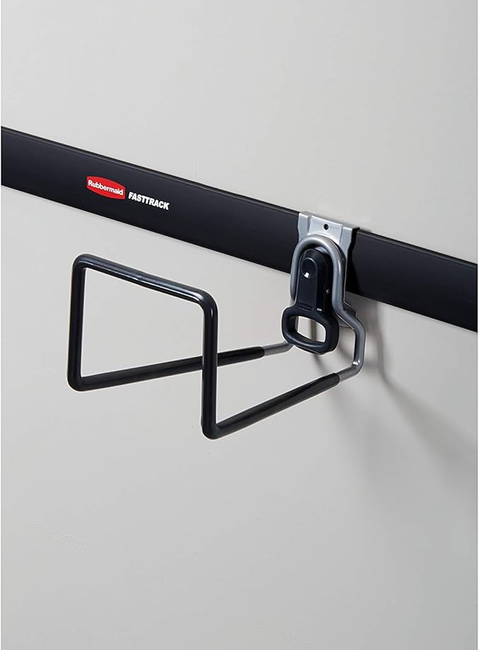 Rubbermaid Garage FastTrack Hose Hook, Satin Nickel, Wall Mounted Storage System, Holds up to 50 pounds, for Home/Garage