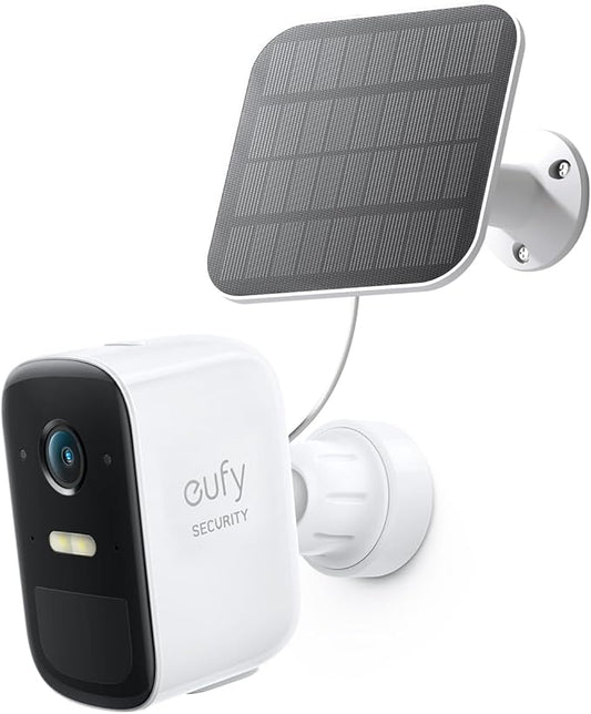 eufyCam 2C Pro add on Security Cameras Wireless Outdoor with Solar Panel 3W, Cameras for Home Security, Requires HomeBase 2, 2K Resolution, 180-Day Battery Life, IP67 Weatherproof and No Monthly Fee.