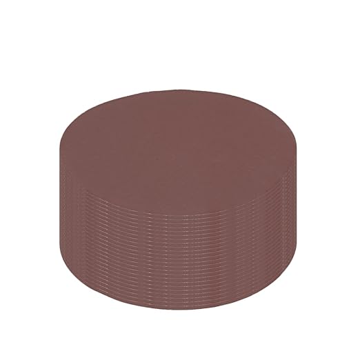 uxcell 25Pcs 4 Inch Hook and Loop Sanding Disc 1500 Grits Flocking Sandpaper for Random Orbit Sander Brown