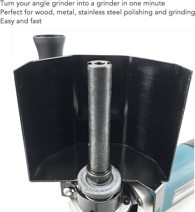 Burnishing Machine Kit Electric Sander Polisher Angle Grinder Attachment for Wood Metal Grinding M10