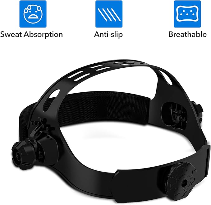 Welding Helmet Headgear - Welding Hood Headgear Replacement Headgear Welding Helmet Accessories Welding Headgear with Sweatband for Square Hole Welding Helmet, Adjustable