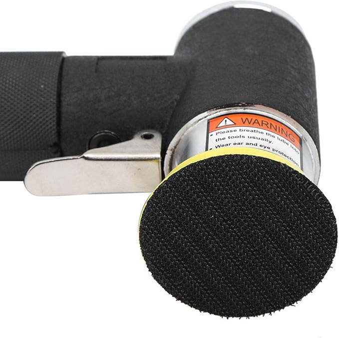 Air Sander, Detail Sander, Mini Air Angle Sander 90° Pneumatic Polishing Grinding Machine with 2inch 3inch Sanding Pad Air Grinder Pneumatic Sander for Hardware Furniture Automobiles