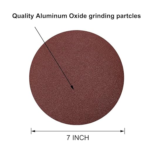 Biaungdo 30 Pcs 7-Inch Sandpapers Sand Discs Hook and Loop Grinding Polishing for Random Orbit Sander (80 Grit)