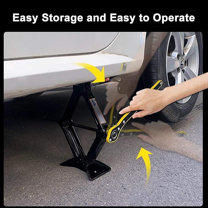 IMAYCC Scissor Jack for Car - 2 Ton (4409 lbs) Car Jack Kit,Quick Lifting Tire Changing Kit,Car Tire Jack for Auto/SUV/MPV (2 Ton)