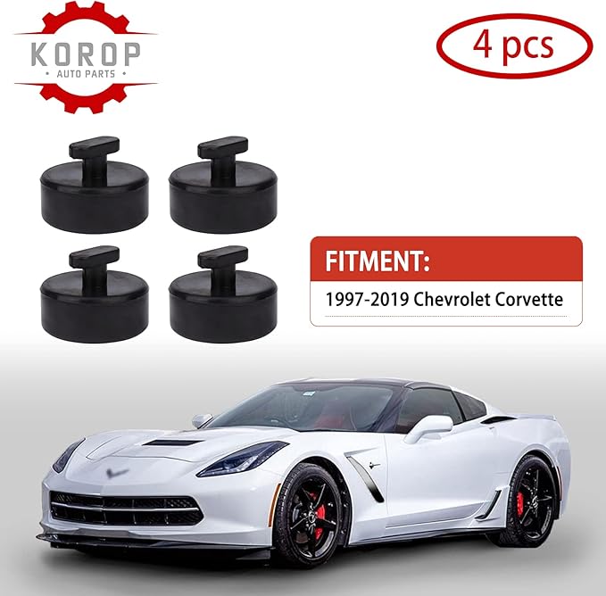 Lifting Jack Pad (4pcs) Compatible with Chevy Corvette C5 C6 C7, Rubber Lift Point Adapter Jack Pucks with Storage Bag