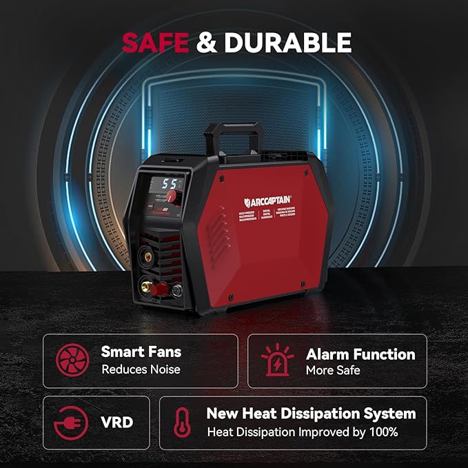 ARCCAPTAIN iControl Cut55 Pro Plasma Cutter, [APP Control] 55 Amp Non-Touch Pilot Arc 110V/220V Plasma Cutter Machine, Large LED Display and 2T/4T, 3/4 inch Maximum Cut, DC Inverter IGBT