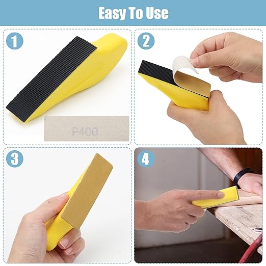 2+70 Pcs Mini Detail Sander, Finger Sanders for Wood Micro Sander for Detail Work Finger Sander for Crafts Small Projects, Include 40 60 80 120 150 220 400 Grit Sandpaper