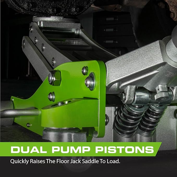 ARCAN Tools 3-Ton Quick Rise Aluminum Floor Jack with Dual Pump Pistons & Reinforced Lifting Arm (A20018_A20019)