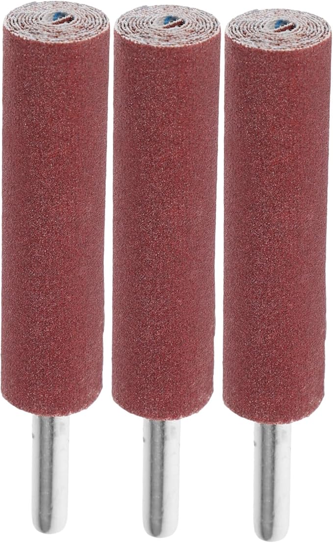 Uonlytech 3pcs Sandpaper Grinding Rollers Rotary Tool Sanding Drum Mandrels Sanding Drum Bit Sanding Drum Kit for Drill Drum Sander Kit Grinding Stick Iron Cylinder to Rotate