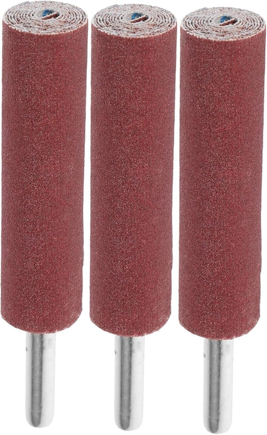 Uonlytech 3pcs Sandpaper Grinding Rollers Rotary Tool Sanding Drum Mandrels Sanding Drum Bit Sanding Drum Kit for Drill Drum Sander Kit Grinding Stick Iron Cylinder to Rotate