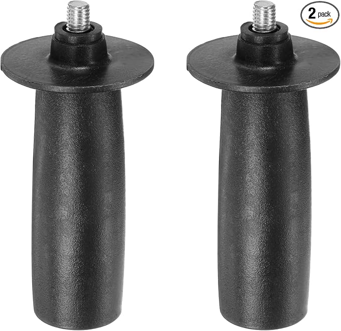 HARFINGTON 2pcs Angle Grinder Side Handle 8mm Thread 111mm Length Plastic Angle Grinder Handle Replacement Auxiliary Sander Handle Tool