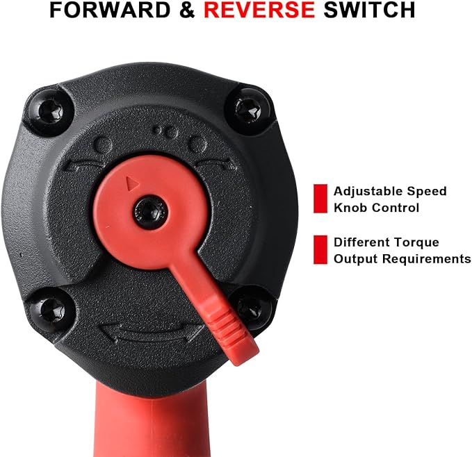AEROPRO TOOLS 1/2-Inch composite Mini Air Impact Wrench(AP9515),compact design with 500FT-LBS strong torque