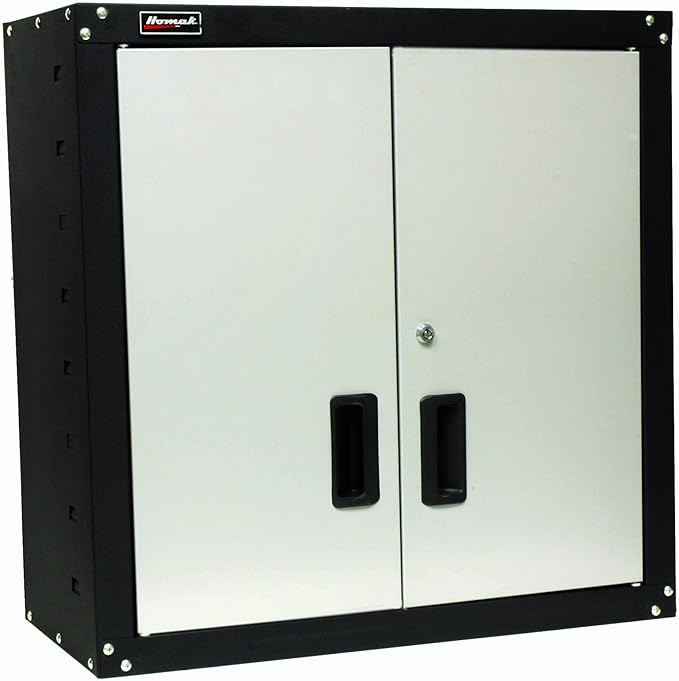 Homak 2 Door Wall Cabinet with 2 Shelves, Steel, GS00727021