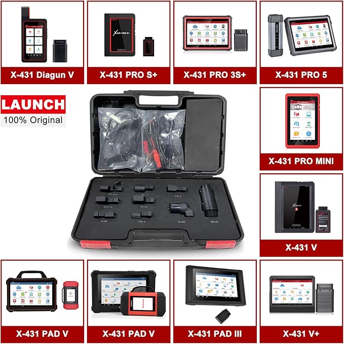 LAUNCH Non-16 Pin Adapter Kit OE-Compliant Connectors Compatible for All LAUNCH X-431 Diagnostic Tool [X-431 V/V+, X-431 PRO S+/3S+/5/Mini, X-431 PAD III/V/VII]