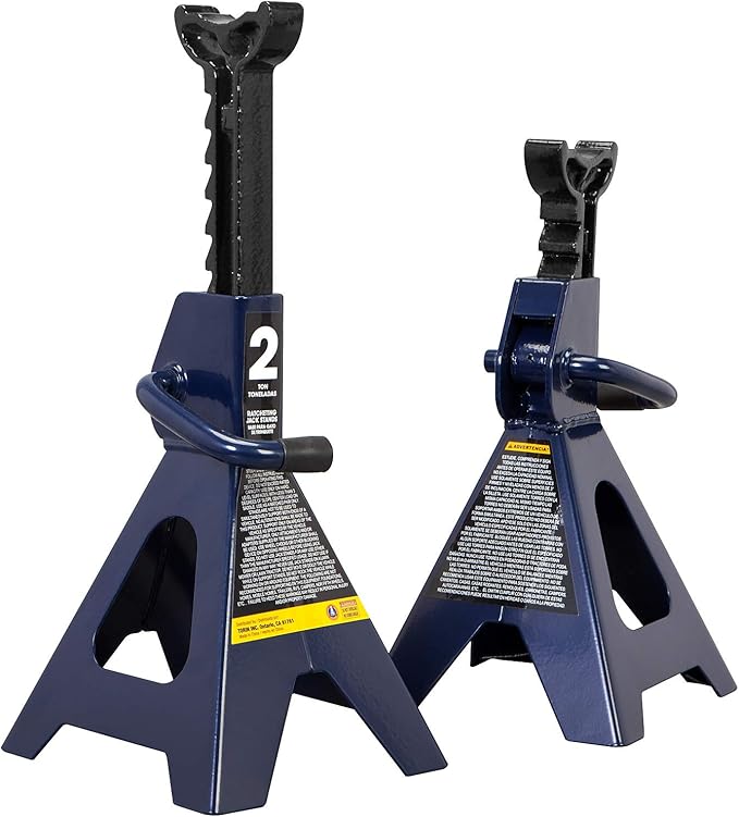 BIG RED AT82001UR Torin Hydraulic Trolley Service/Floor Jack Combo with 2 Jack Stands, 2 Ton (4,000 lb), Blue