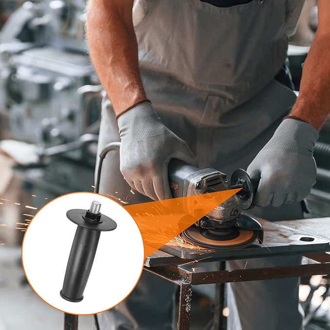 HARFINGTON 4pcs Angle Grinder Side Handle 14mm Thread 141mm Length Plastic Angle Grinder Handle Replacement Auxiliary Sander Handle Tool