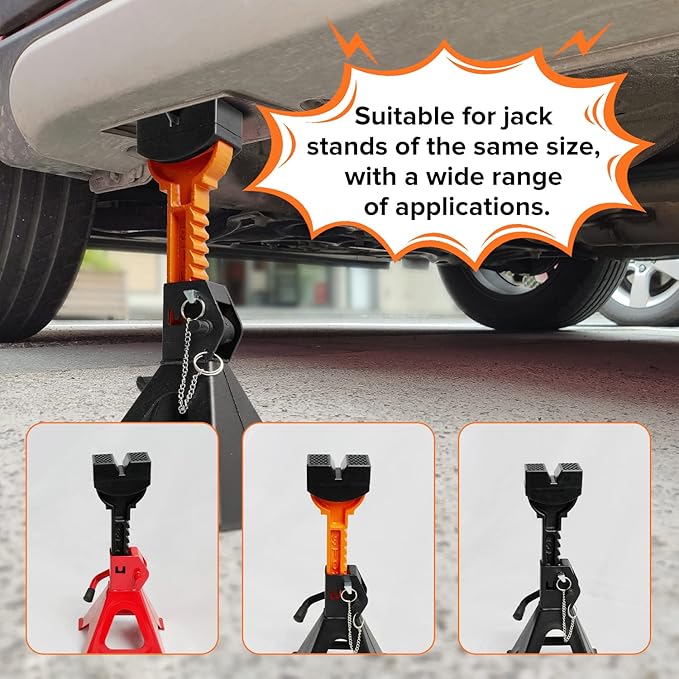 Donext Jack Pad Adapter for Jack Stands 3 Ton Rubber Frame Rail Protector Jack Pad Adapter 4 Pack