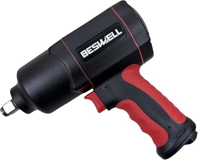 BESWELL® 1/2-Inch Air Impact Wrench with Up to Real 1180 Foot-Pounds Max Loosen Torque Output