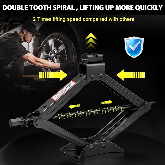 IMAYCC Scissor Jack, Compact Car Jack Kit 1.5 Ton/3306 LBS,3.9"-13" Lifting Range Car Lift Jack,Portable Tire Change Kit for Cars/SUVS/Sedans