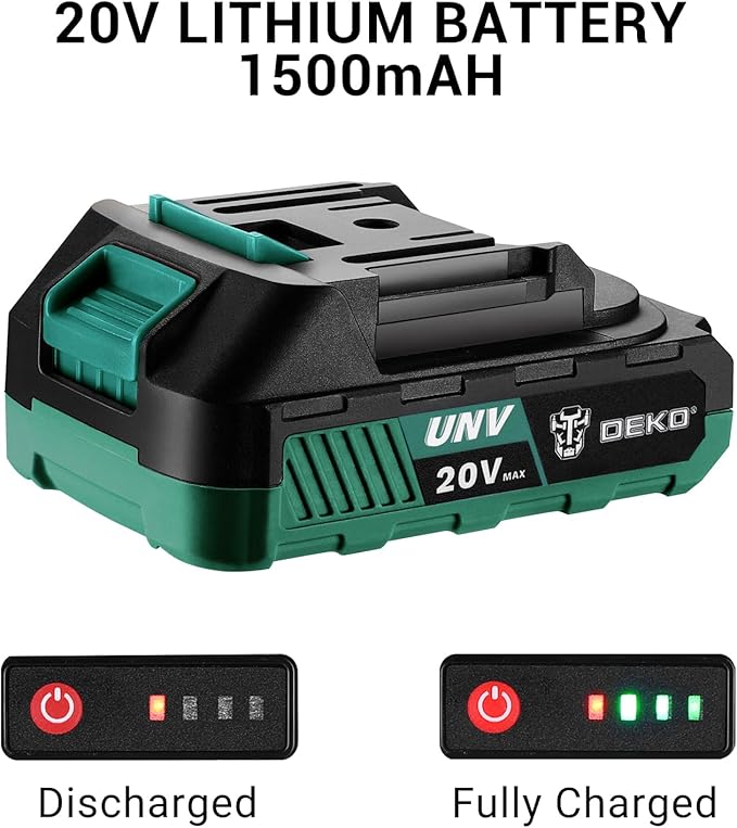 Power Drill Cordless: DEKO PRO Cordless Drill 20V Electric Power Drill Set Tool for Women Drills Cordless with Battery and Charger Drill Driver 20 Volt Drill Driver Kit Green