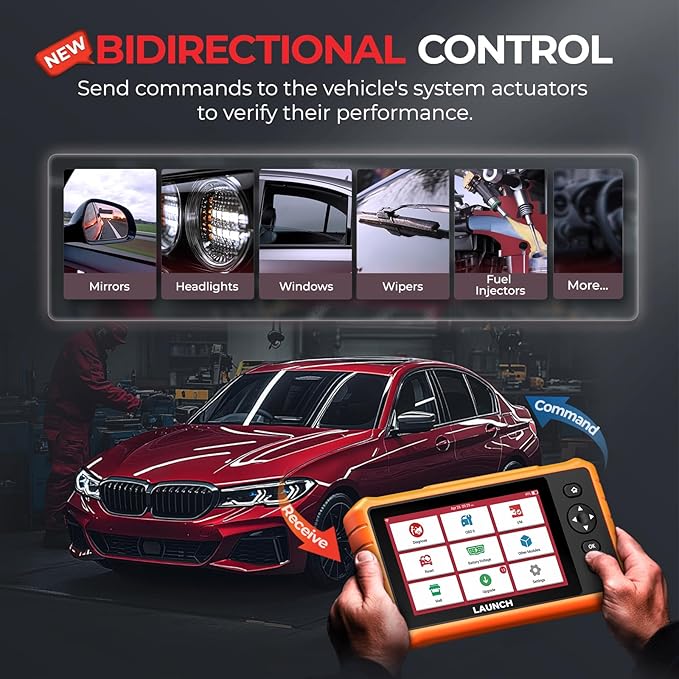 LAUNCH X431 CRP919C 2025 Bidirectional Scan Tool with 32+ Reset, CAN FD/DoIP, All System Diagnostic Scanner for All Cars, Active Test, FCA Autoauth 2-Year Free Update