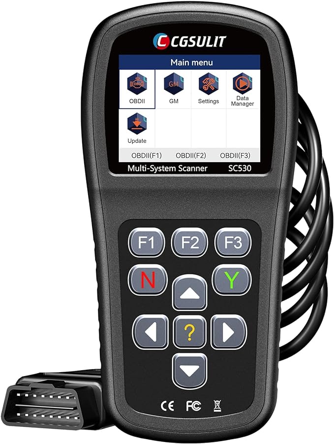 OBD2 Scanner Code Reader for Chevy/GMC Full System Diagnostic Scan Tool, Transfer Case ABS SRS EPB CKP Oil Reset 30+ Special Function Check Engine Code Reader with Battery Registration Bi-Directional