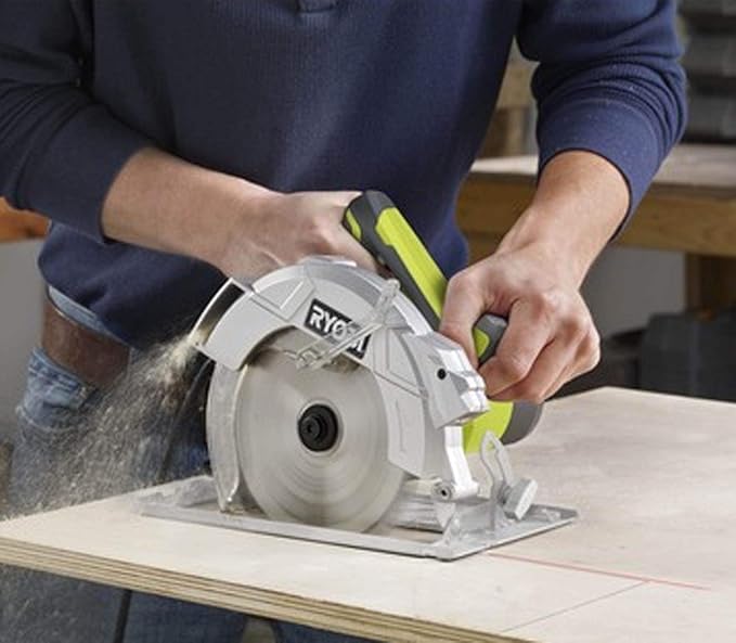 Ryobi ZRCSB144LZK 15 Amp 7-1/4 in. Heavy-Duty Circular Saw with Exactline Laser (Renewed)