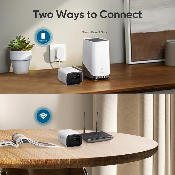 eufy Security SoloCam C210 4-Cam Pack, Wireless Outdoor Camera, 2K Resolution, No Monthly Fee, Wireless, 2.4 GHz Wi-Fi, HomeBase 3 Compatible