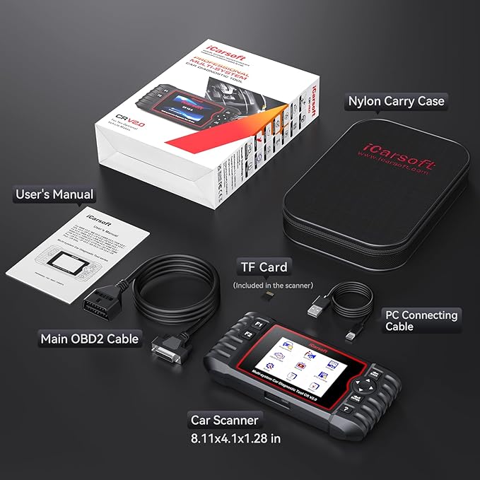 iCarsoft CR V2.0 OBD2 Scanner for Porsche/BMW/VAG/Volvo,etc,8 Resets/Full Systems/Battery Reset, Auto Diagnostic Tool ABS SRS SAS Transmission Code Reader, 118 Live Data Check Engine Light Scan Tool