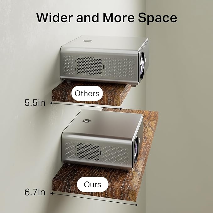 BAYKA Floating Wood Shelves - Wall Mounted for Bathroom,Bedroom,Living Room,Kitchen,Small Hanging Shelf for Books/Storage/Room Decor with 22lbs Capacity(Rustic Brown,Set of 3,15.7inch)