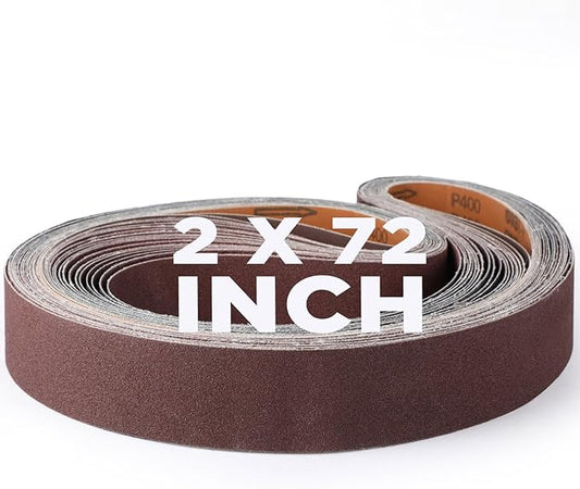 20 Pieces 2 x 72 Inch Metal Grinding Ceramic Sanding Belts Kit 80/120/150/240/400 Assorted Grits Sander Sanding Belt for Belt Sanders