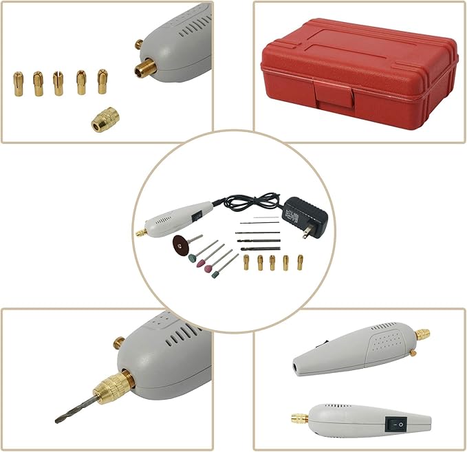 Mini Hand Drill Kit Mini DIY Electric Drill Electric Sander Rotary Drills for Jewelry Polishing Small Crafts Cutting Drilling Grinding Engraving Tool Set