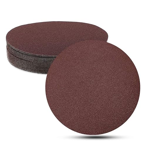 Biaungdo 30 Pcs 7-Inch Sandpapers Sand Discs Hook and Loop Grinding Polishing for Random Orbit Sander (80 Grit)