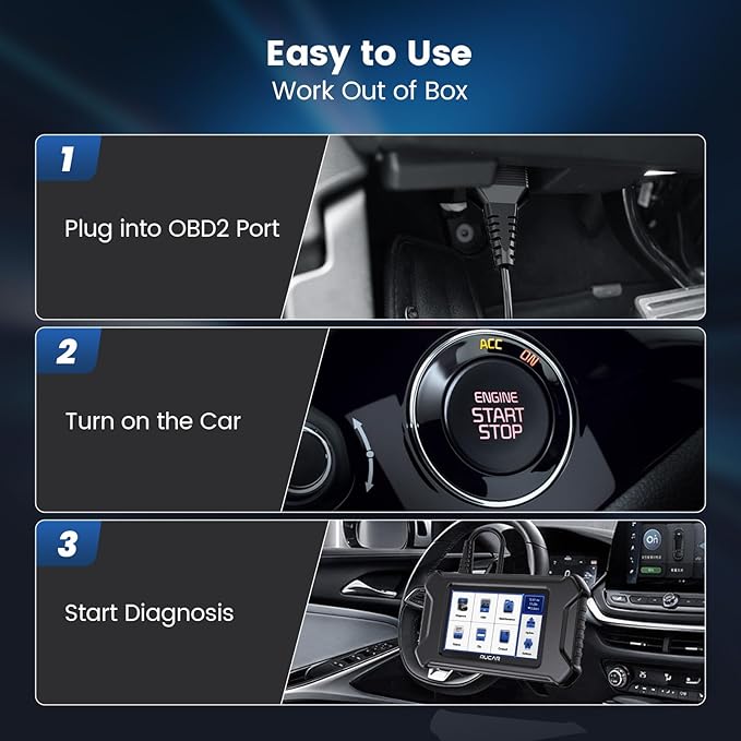 MUCAR CS90 OBD2 Scanner Diagnostic Tool, Car Scanner with 28+ Reset Services & Engine System, Scan Tool for Car, Lifetime Free Update