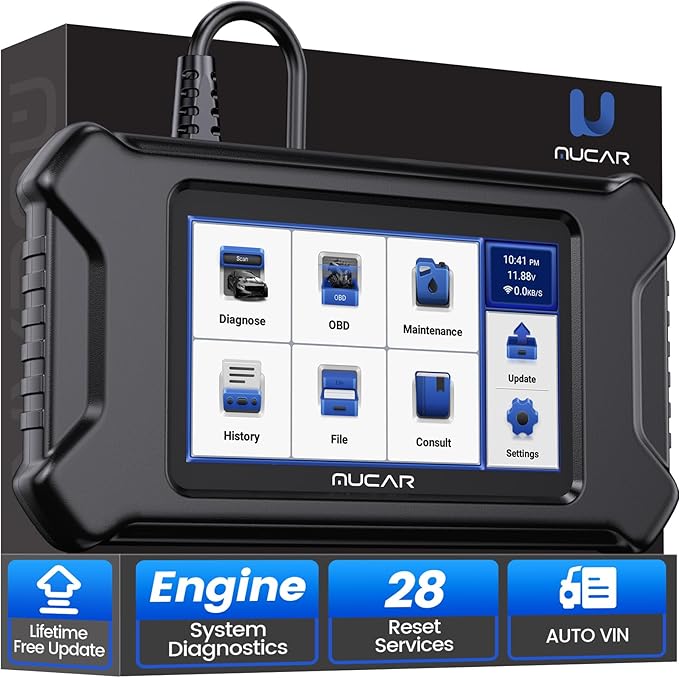 MUCAR CS90 OBD2 Scanner Diagnostic Tool, Car Scanner with 28+ Reset Services & Engine System, Scan Tool for Car, Lifetime Free Update