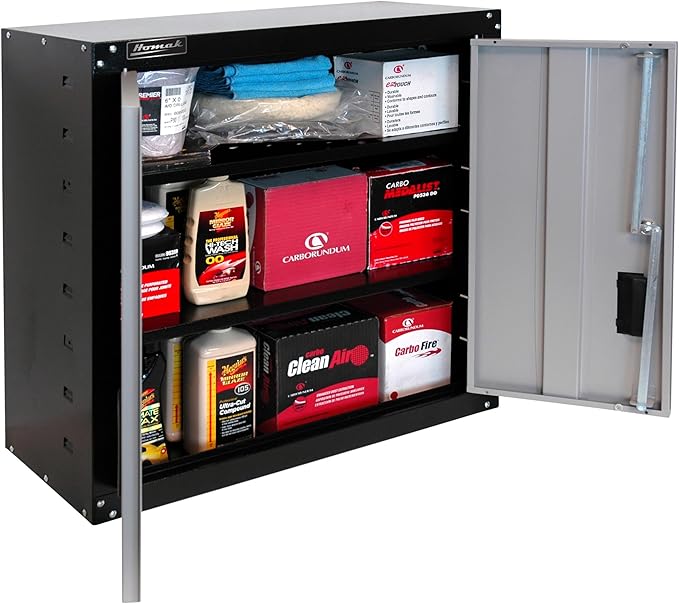 Homak 2 Door Wall Cabinet with 2 Shelves, Steel, GS00727021