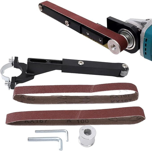 Air Belt Sander Adapter for Model 100 Angle Grinder, Sand Belt Pneumatic Tool Pneumatic Sander Air Inlet Mini Air Belt Grinder Air Tool for Deburring, Sanding and Finishing