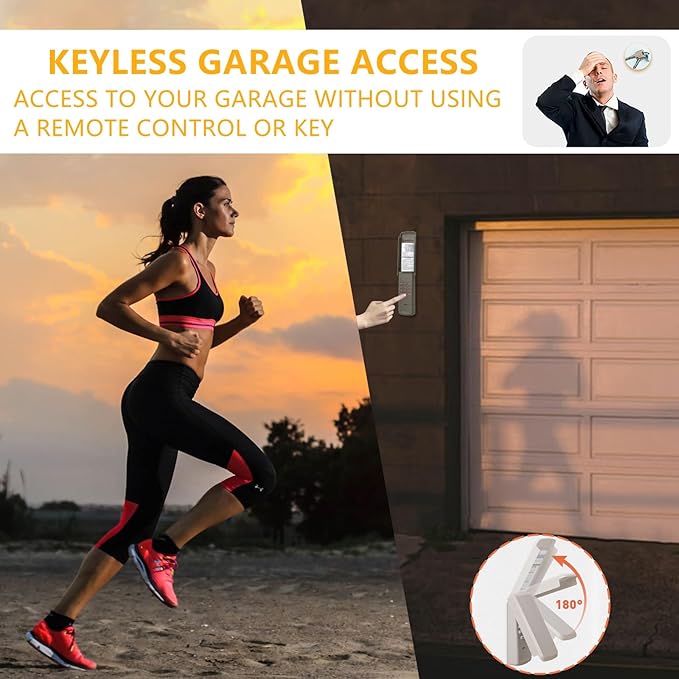 Garage Door Opener Keypad for Liftmaster Chamberlain Craftsman Openers, Replaces 877MAX G940EV-P2 878MAX 377LM 977LM 877LM 66LM, Purple Yellow Red Orange Green Learn Button